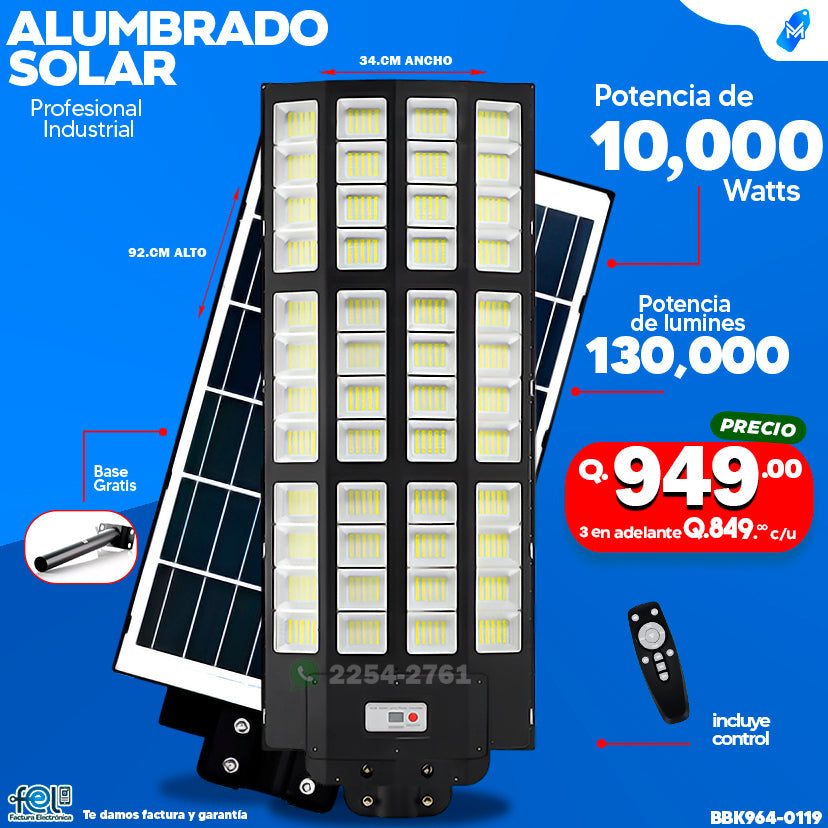 Alumbrado Solar de 10,000 Watts