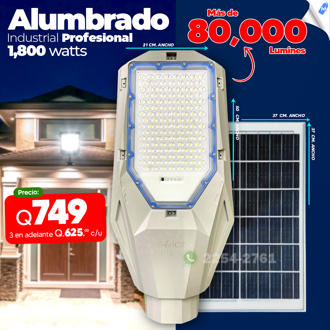Alumbrado Publico Industrial de Material anticorrosivo de 1,800 2,500 3,000 4,000 whatts
