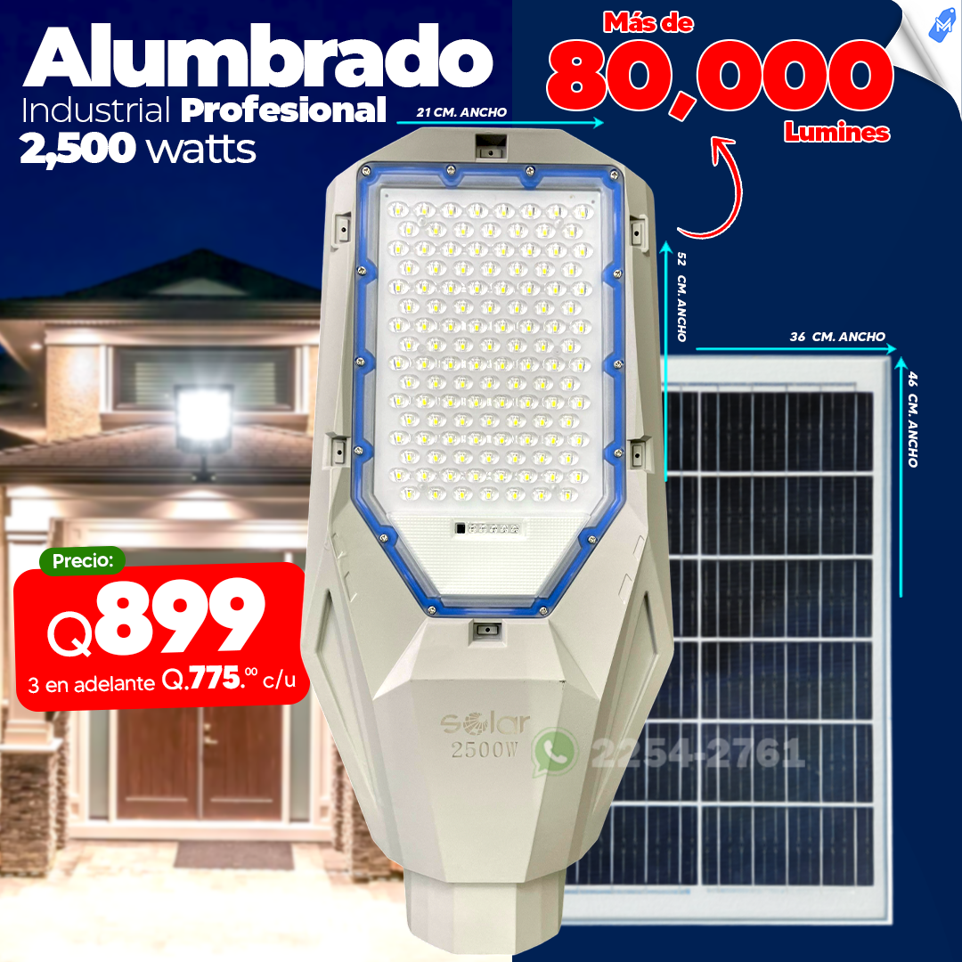 Alumbrado Publico Industrial de Material anticorrosivo de 1,800 2,500 3,000 4,000 whatts