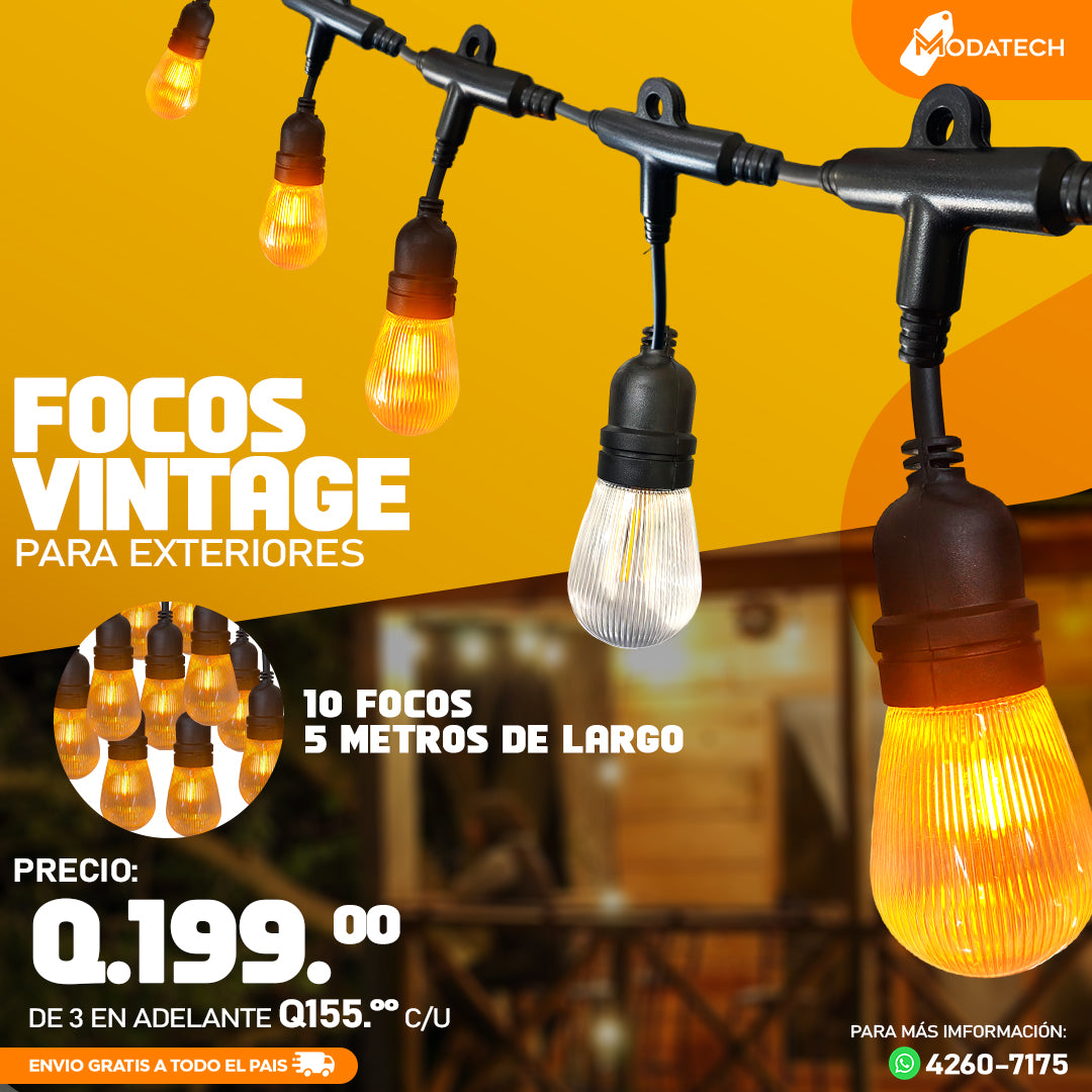 Focos vintage Cálido para exterior e interior