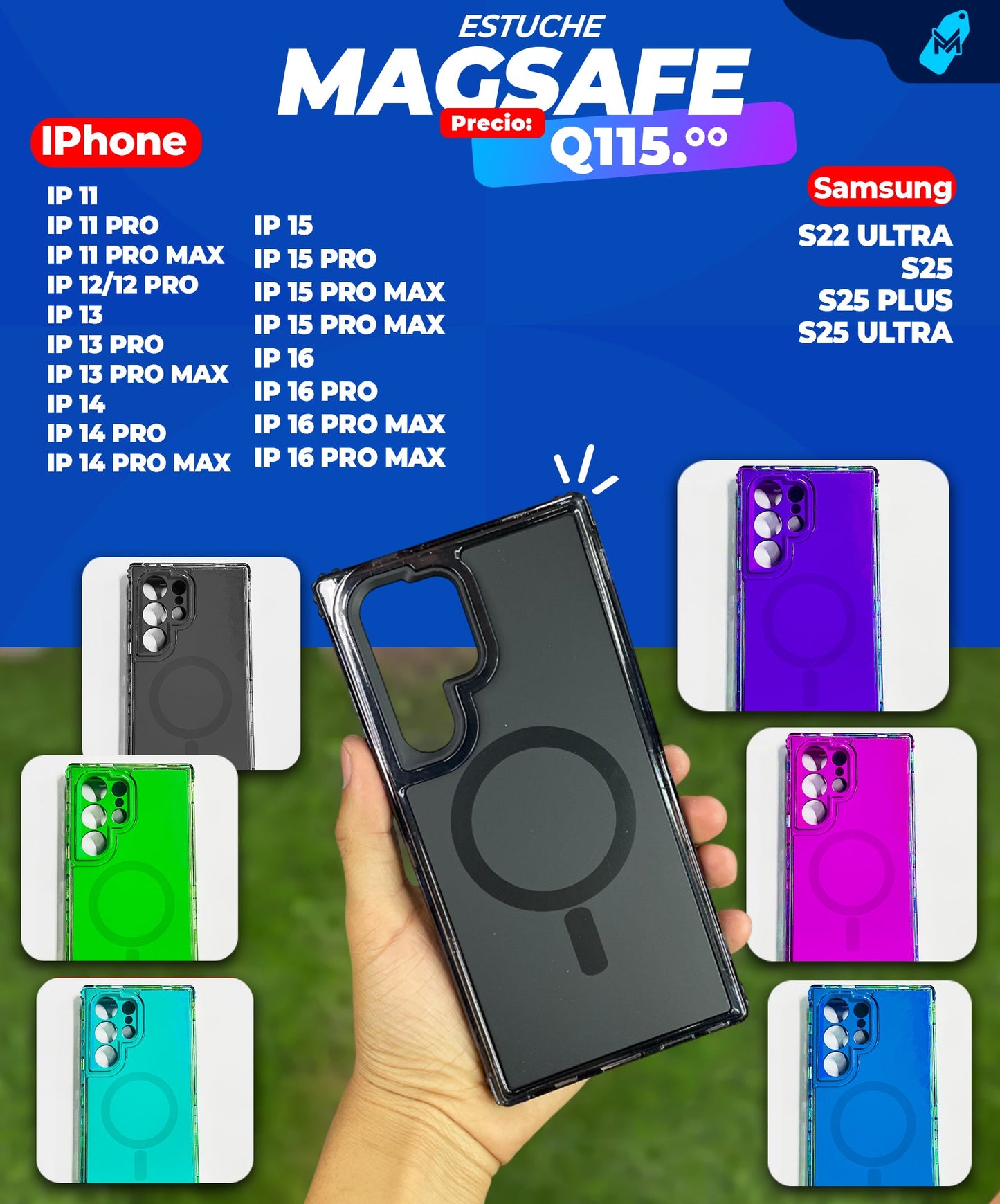 Case Magsafe de Samsung Q115 Triple Borde