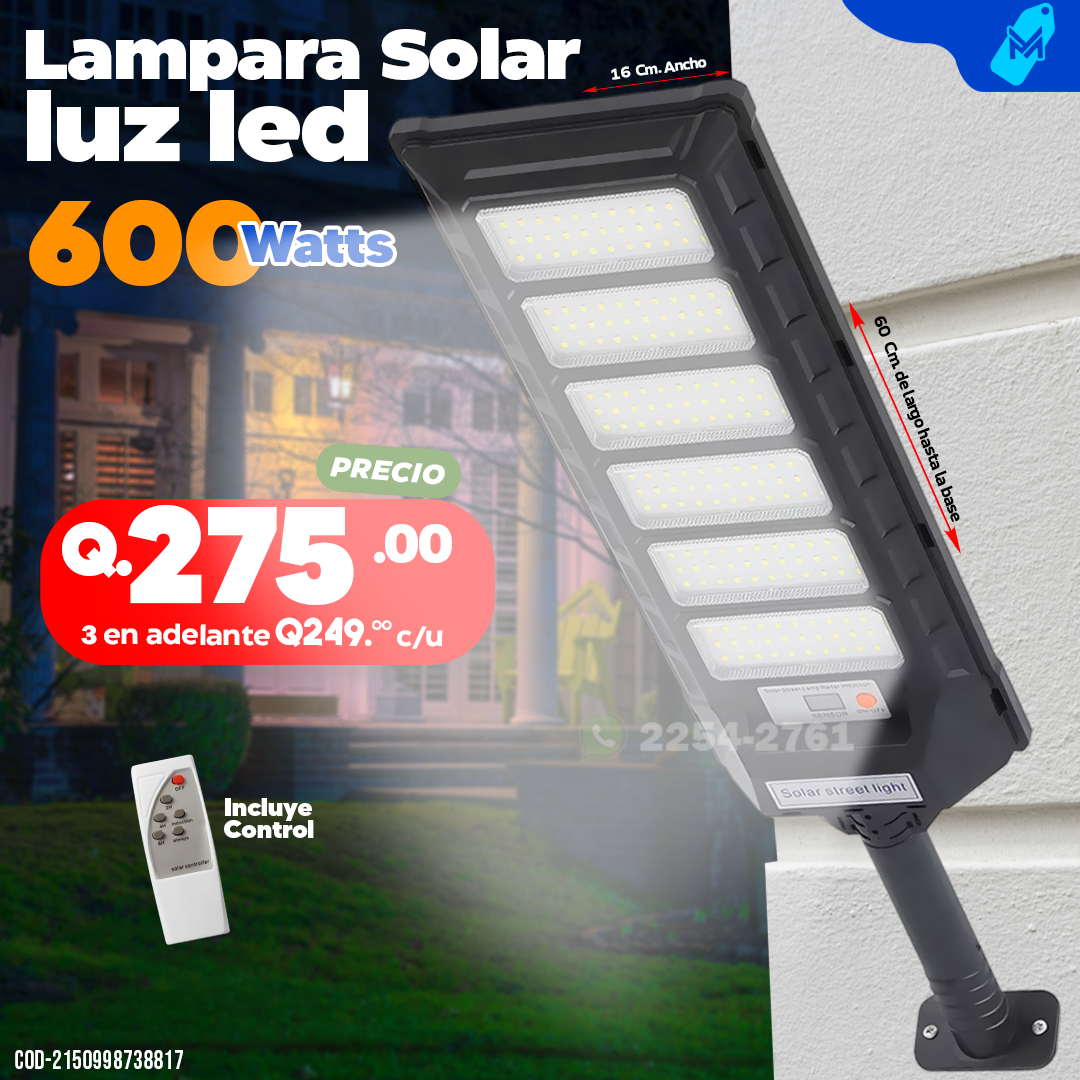 Alumbrado led con panel solar