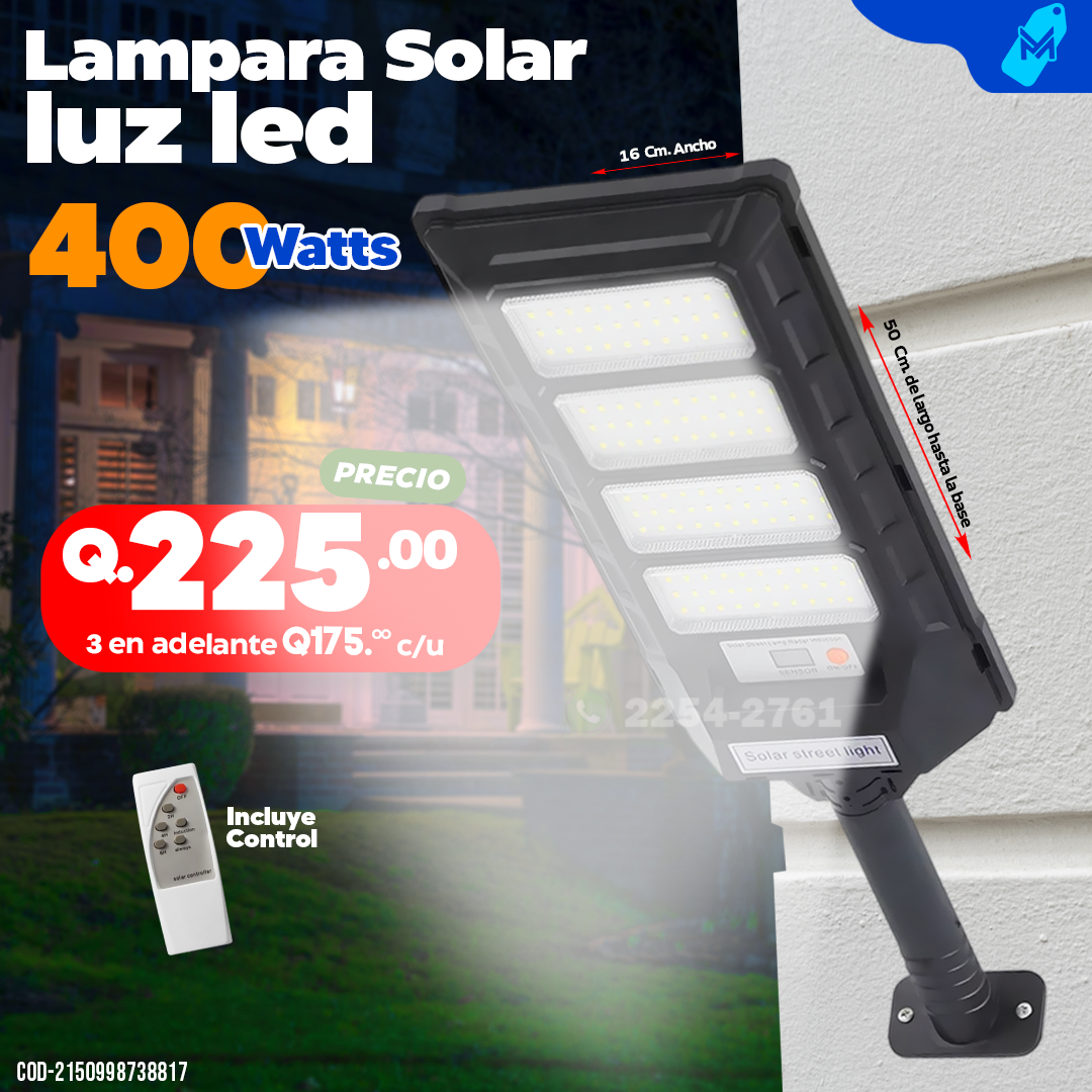 Alumbrado led con panel solar