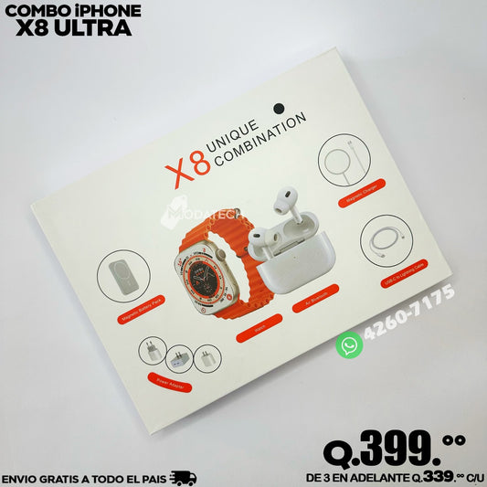 Smartwatch X8 ULTRA - Combo IPhone