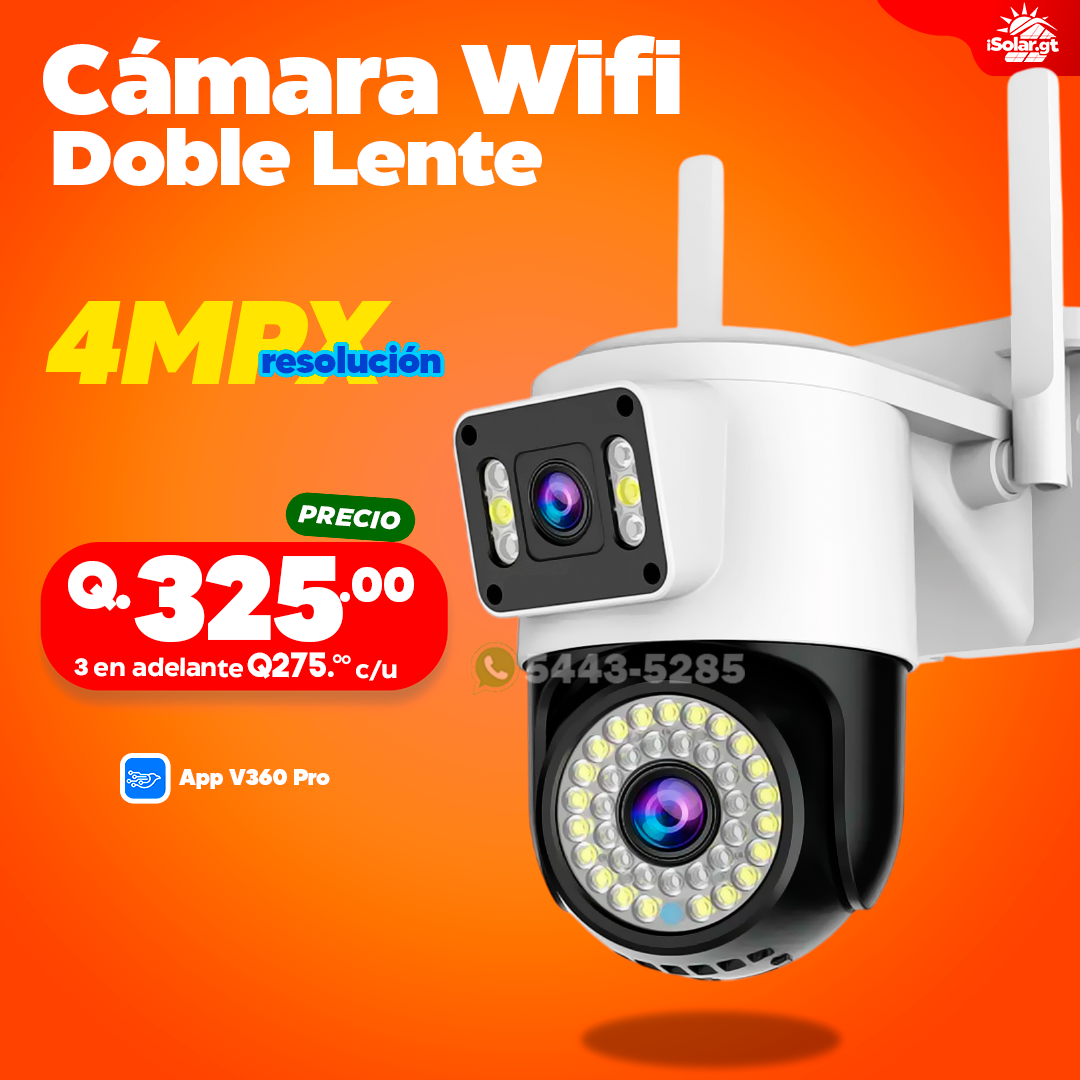 Cámara Wifi Doble lente de 4MPX