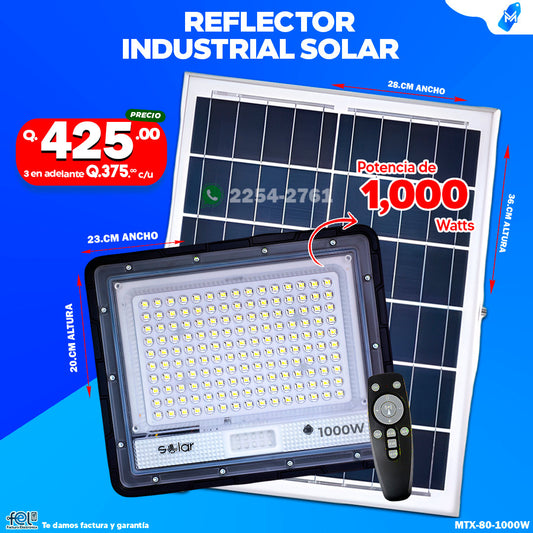 Reflector Industrial Solar Antibandálico de 3,000 -2,000 - 1,500 -1,000 Watts 🔆💪🌞🏡✨