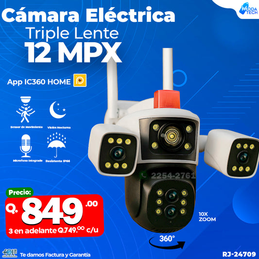 Cámara Wifi Triple Lente Robot 12mpx