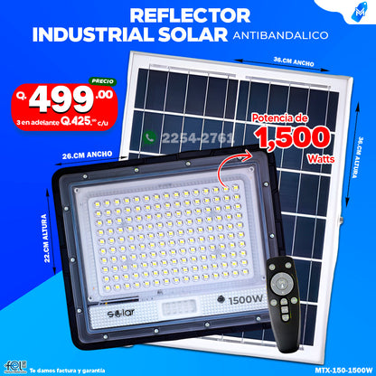 Reflector Industrial Solar Antibandálico de 3,000 -2,000 - 1,500 -1,000 Watts 🔆💪🌞🏡✨