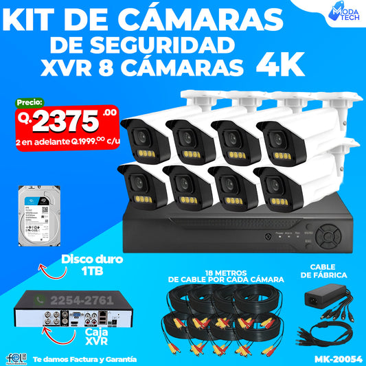 Kit de Cámaras XVR de 8 Cámaras