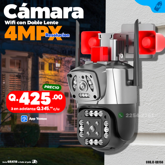 Cámara Wifi con Doble lente 4MPX