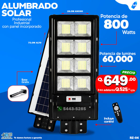 Alumbrado Solar Industrial - 800 WATTS 💡🔆