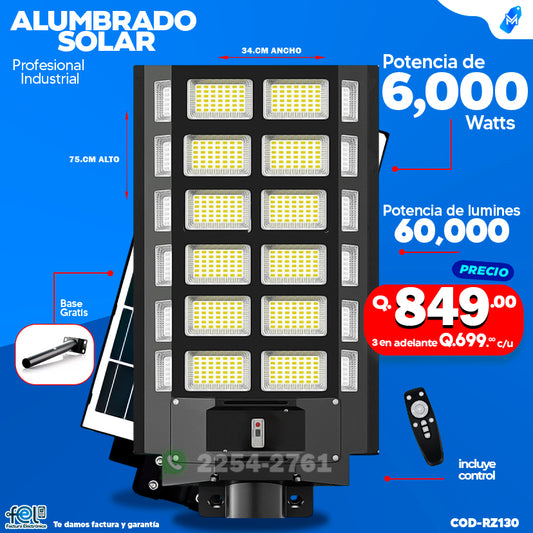 🔆💡 Alumbrado Solar Industrial - 6,000 WATTS 💡🔆