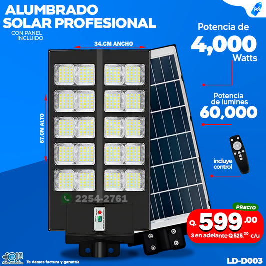 Alumbrado Solar 4,000 Watts 🌞