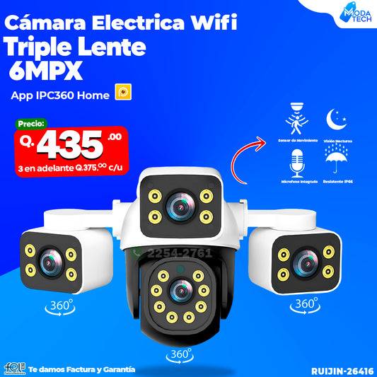 📷 Cámara Wifi Triple Lente 6MPX