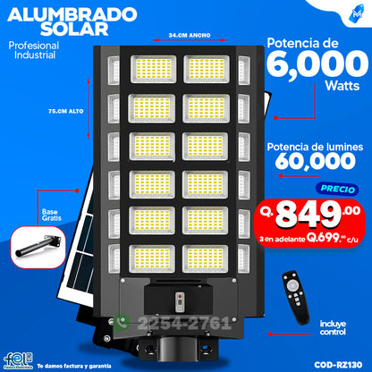 Alumbrado Solar Industrial - 2,400 -5,000- 6,000 WATTS 💡🔆