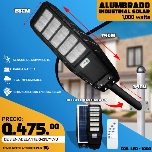 Alumbrados Solares Profesionales Industriales con Panel solar