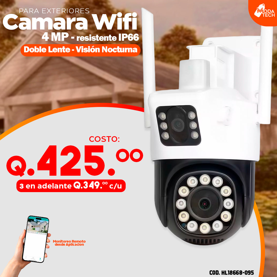 Cámara Wifi para exteriores - 4MP -