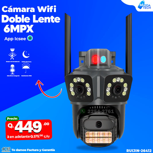 Cámara Wi-fi 3 lentes 6MPX