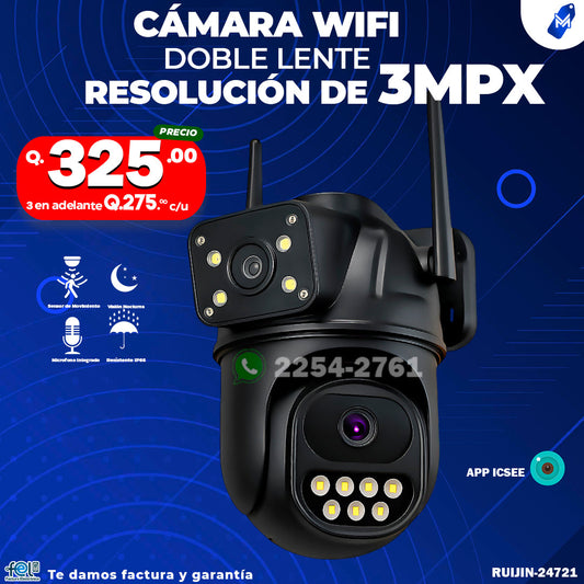Camara wifi doble lente 3mpx