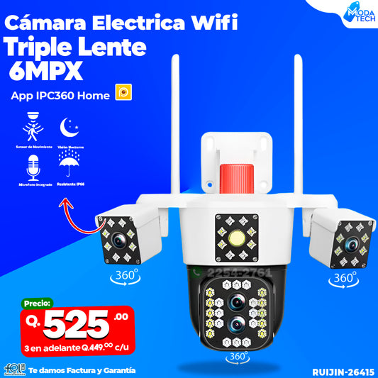 📷 Cámara Wifi Triple Lente 6MPX 📷