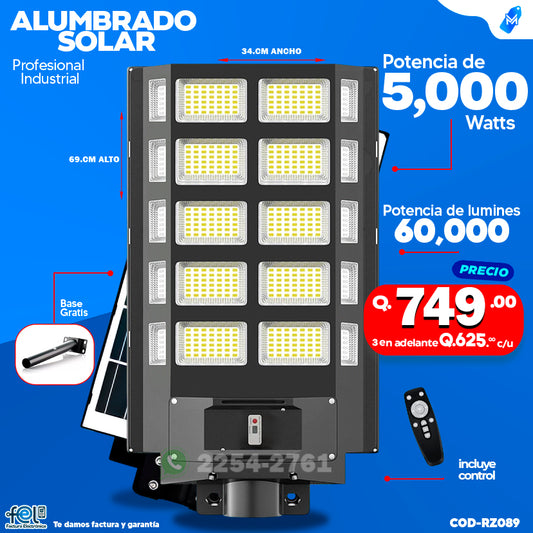 🔆💡 Alumbrado Solar Industrial - 5,000 WATTS 💡🔆