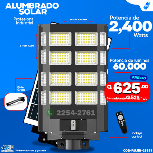 🔆💡 Alumbrado Solar Industrial - 2,400 WATTS 💡🔆