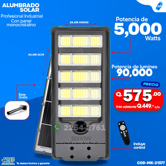 Alumbrado Solar de 5000 Watts ⚡