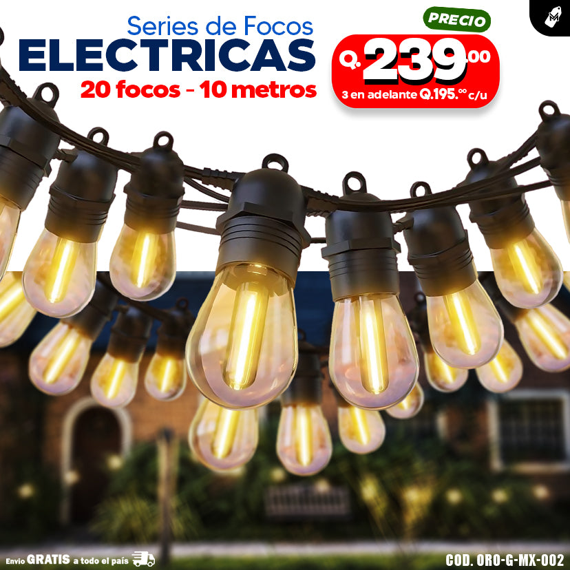 Focos Vintage Electricas de 10 y 20 focos