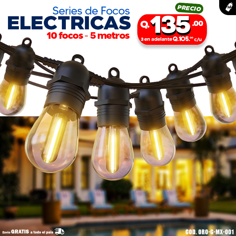 Focos Vintage Electricas de 10 y 20 focos