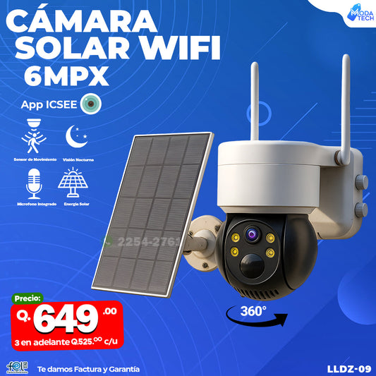 📸🔆 CÁMARA SOLAR WIFI – 6 MPX