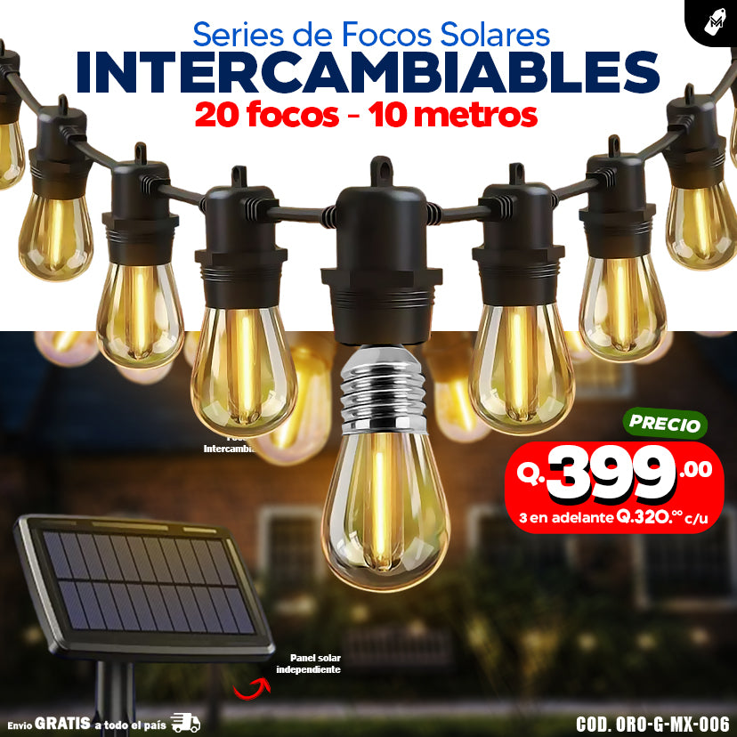 Focos Vintage Solares intercambiables