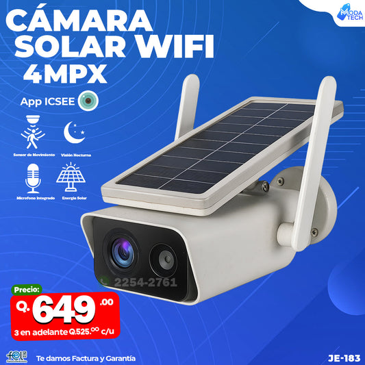 📸🔆 CÁMARA SOLAR WIFI – 4 MPX