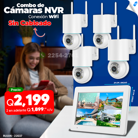 Kit de Cámaras Inalámbricas con NVR