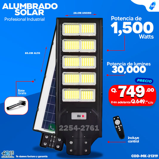 Alumbrado Solar de 1,500 Watts ⚡