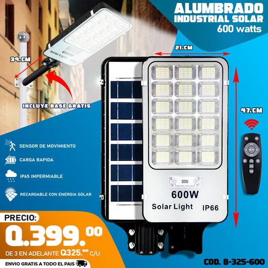 Alumbrados Solares Profesionales Industriales con Panel solar