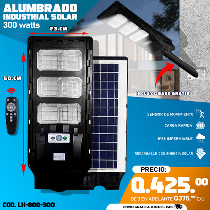 Alumbrados Solares Profesionales Industriales con Panel solar