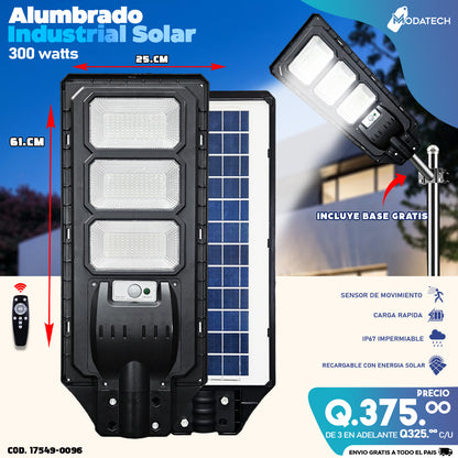 Alumbrados Solares Profesionales Industriales con Panel solar