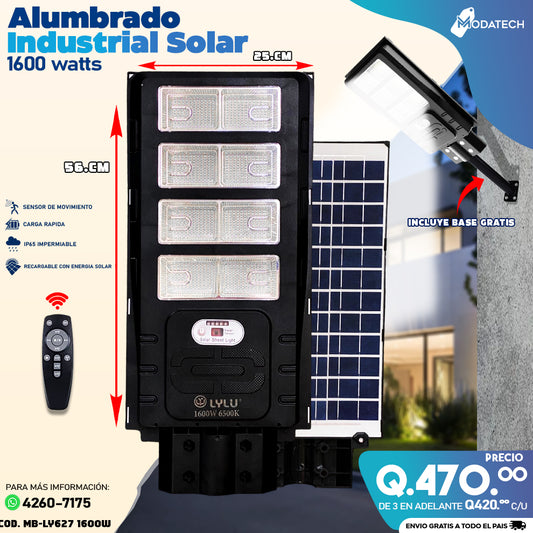 Alumbrados Solares Profesionales Industriales con Panel solar