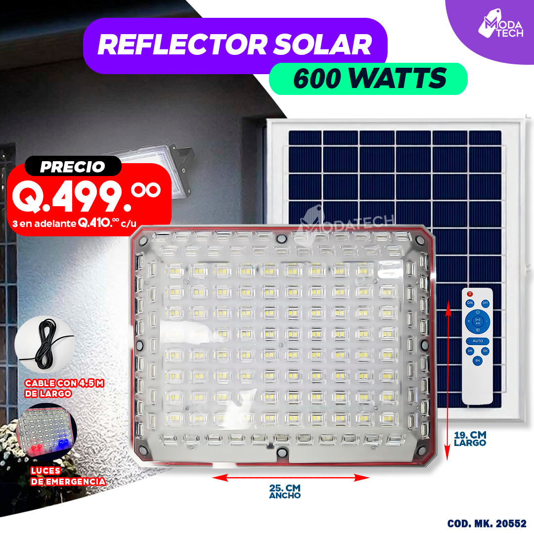 Reflectores con panel solar